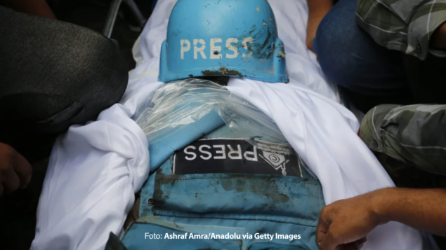 Conflito em Gaza responde pela maioria dos assassinatos de jornalistas em 2023