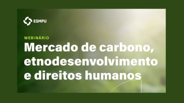 Webinário “Mercado de carbono, etnodesenvolvimento e direitos humanos”